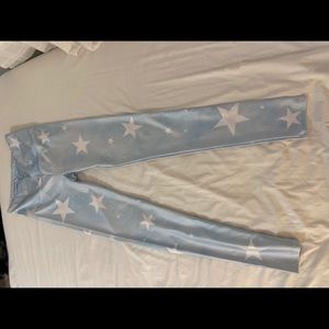 blue gold sheep leggings with stars